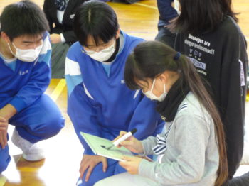 イラスト伝言ゲーム 学校生活 粟島浦小学校 粟島浦中学校