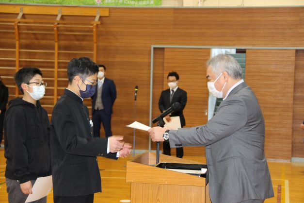 3学期始業式 学校生活 粟島浦小学校・粟島浦中学校